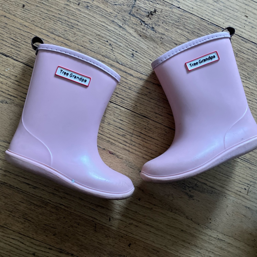 Tree Grandpa toddler rain boots - pink